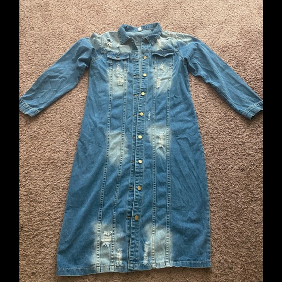 NWOT maxi denim jacket size xxl - Picture 1 of 3